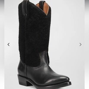 FRYE WOMEN'S BILLY PULL-ON
SHEARLING WESTERN BOOTS - MEDIUM
TOE NWT Sz 10